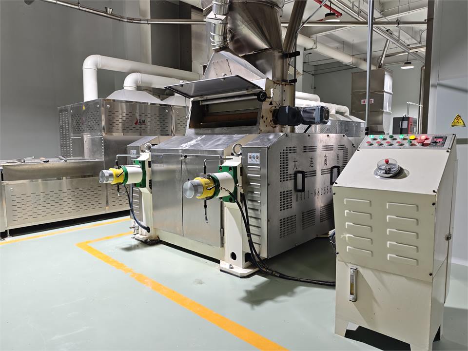 Machine with control panel at customer site